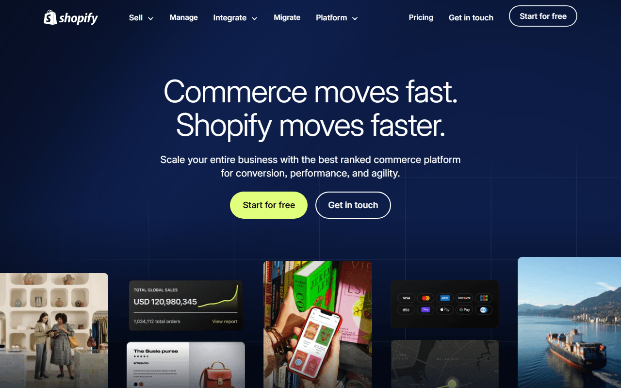 Shopify sponsor landing page advertised on The Commentary Magazine Podcast