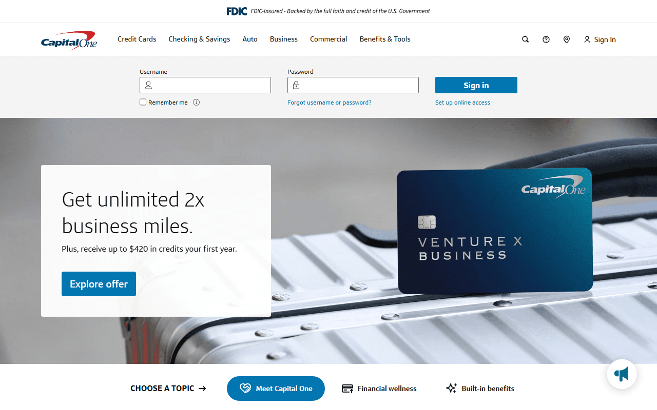 Capital One sponsor landing page advertised on The Nateland Podcast