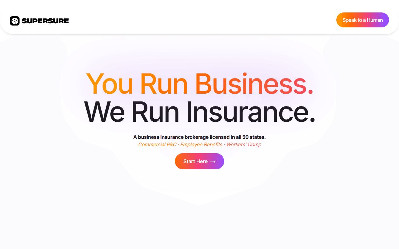 Supersure sponsor landing page advertised on The Dan Bongino Show