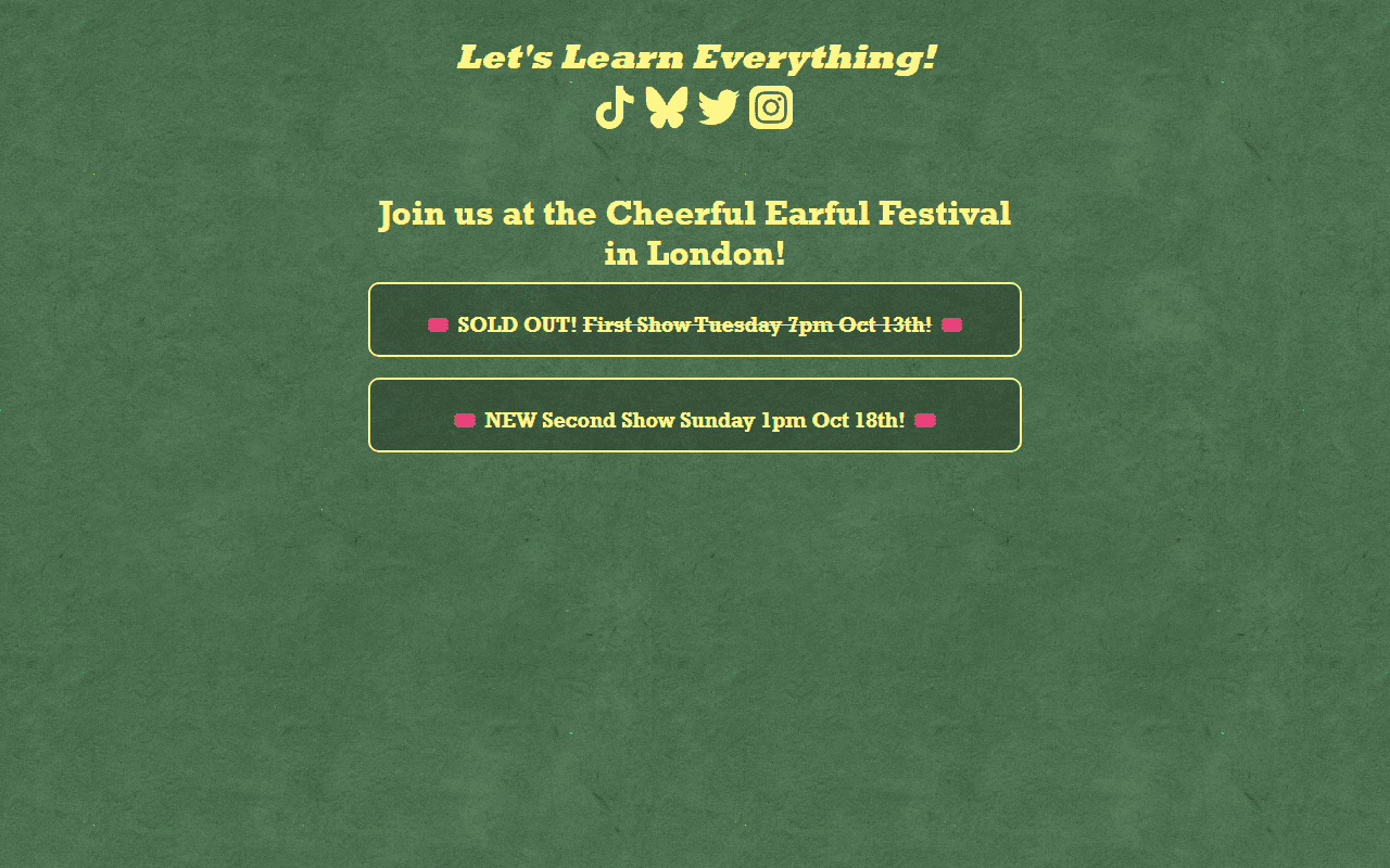 Let's Learn Everything sponsor landing page advertised on Let's Learn Everything!