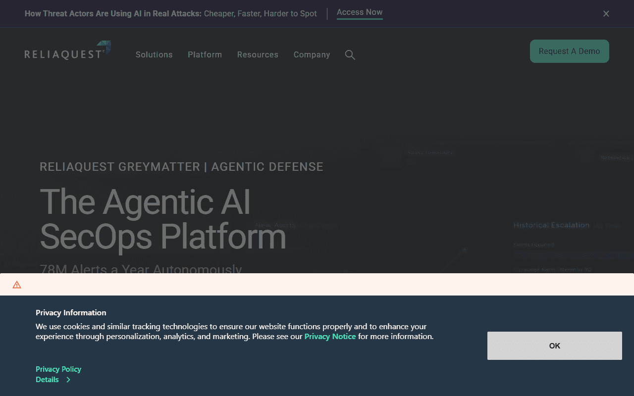 ReliaQuest sponsor landing page advertised on WSJ What’s News