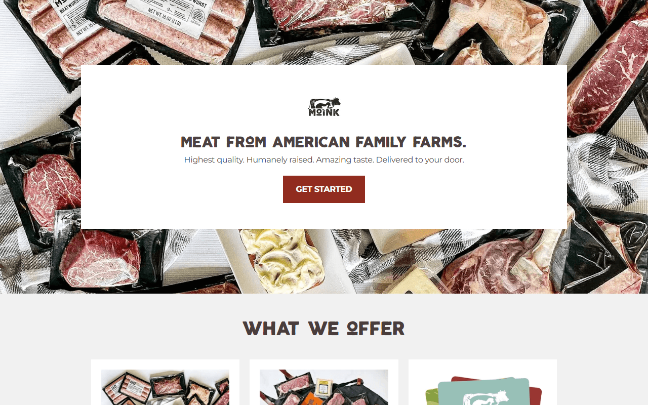 Moink sponsor landing page advertised on Drinkin‘ Bros Podcast