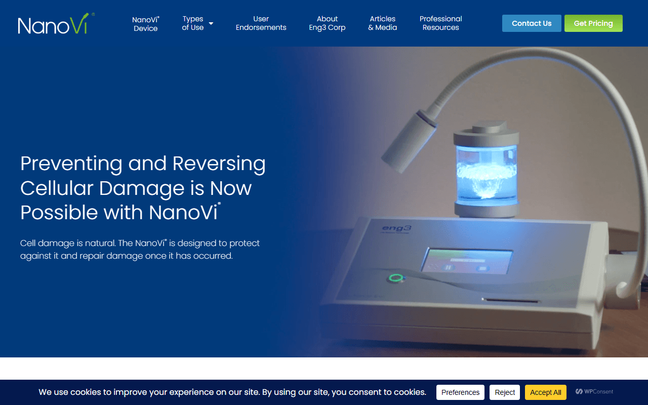 Eng3 Corporation sponsor landing page advertised on Science and Spirituality with Deepak Chopra