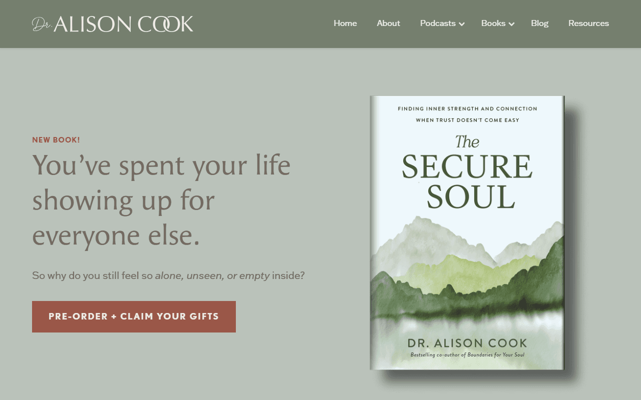 The Secure Soul sponsor landing page advertised on The Best of You