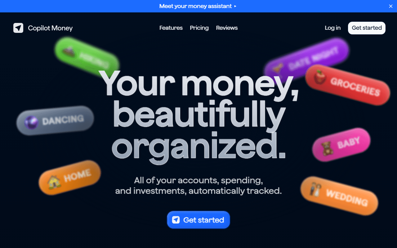 Copilot Money sponsor landing page advertised on 9to5Mac Happy Hour