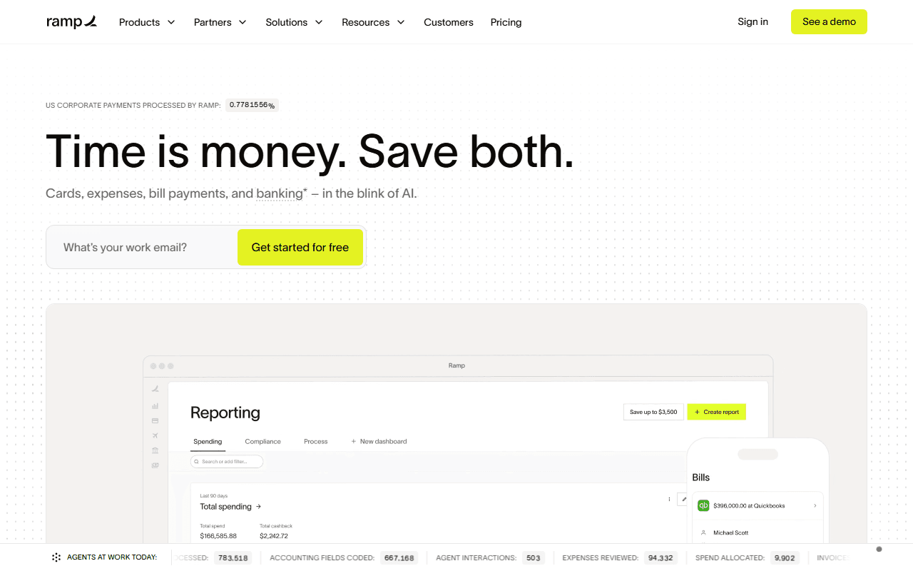 Ramp sponsor landing page advertised on Technology Brothers