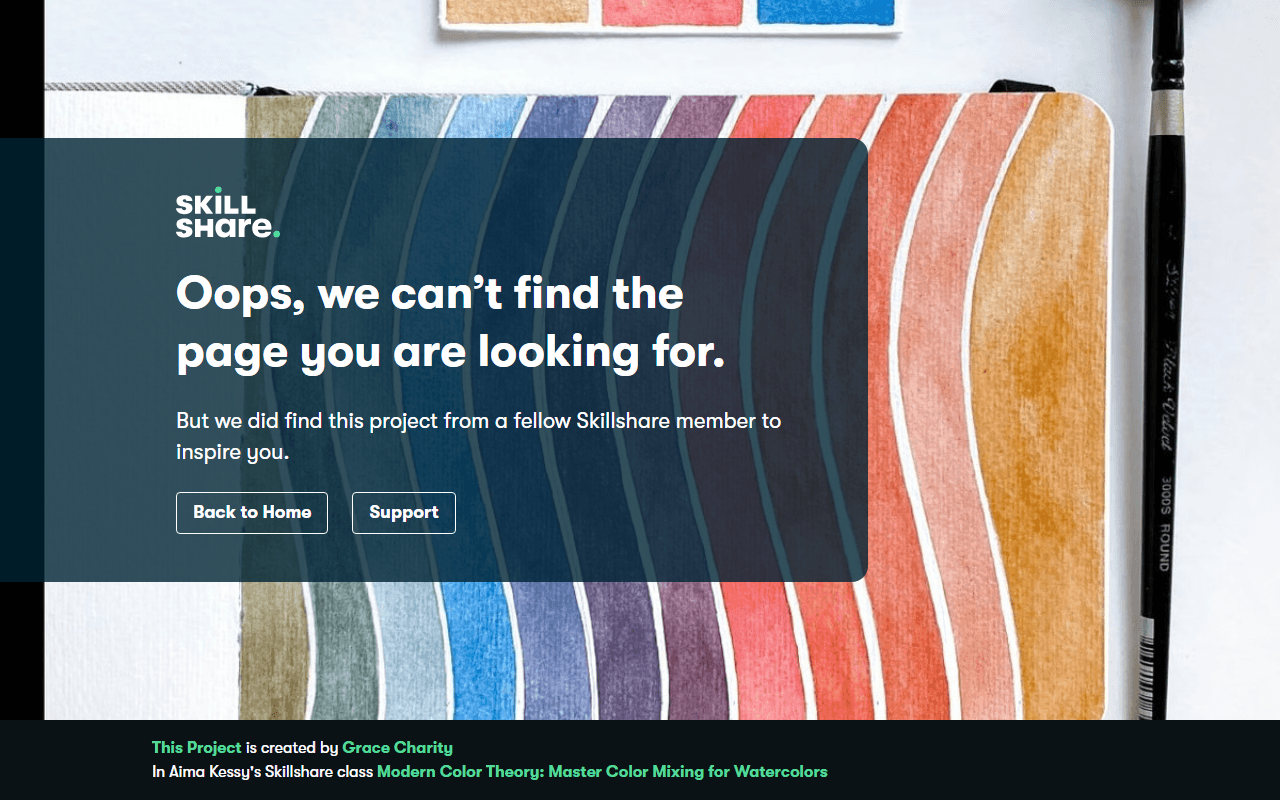 Skillshare sponsor landing page advertised on The History Chicks