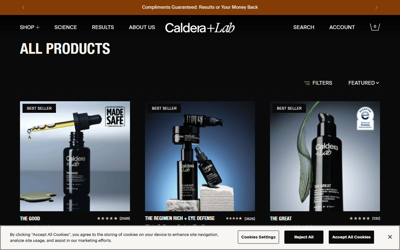 Caldera Lab sponsor landing page advertised on Insight with Chris Van Vliet