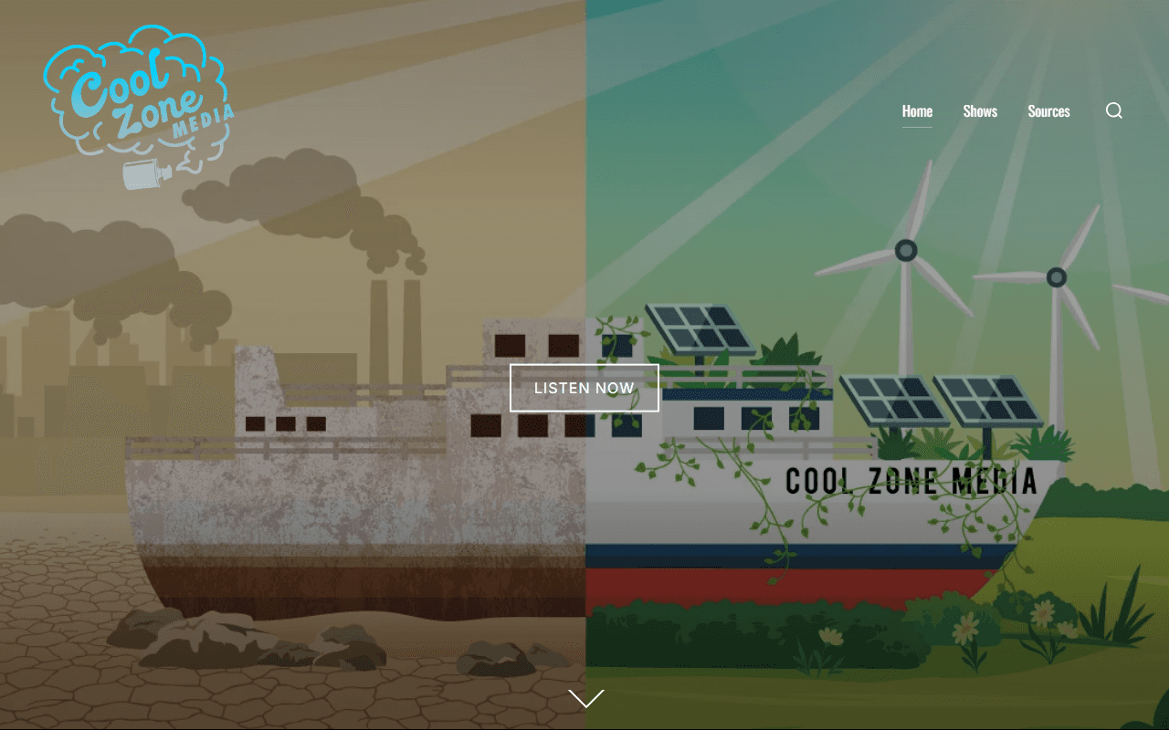Cool Zone Media sponsor landing page advertised on It Could Happen Here