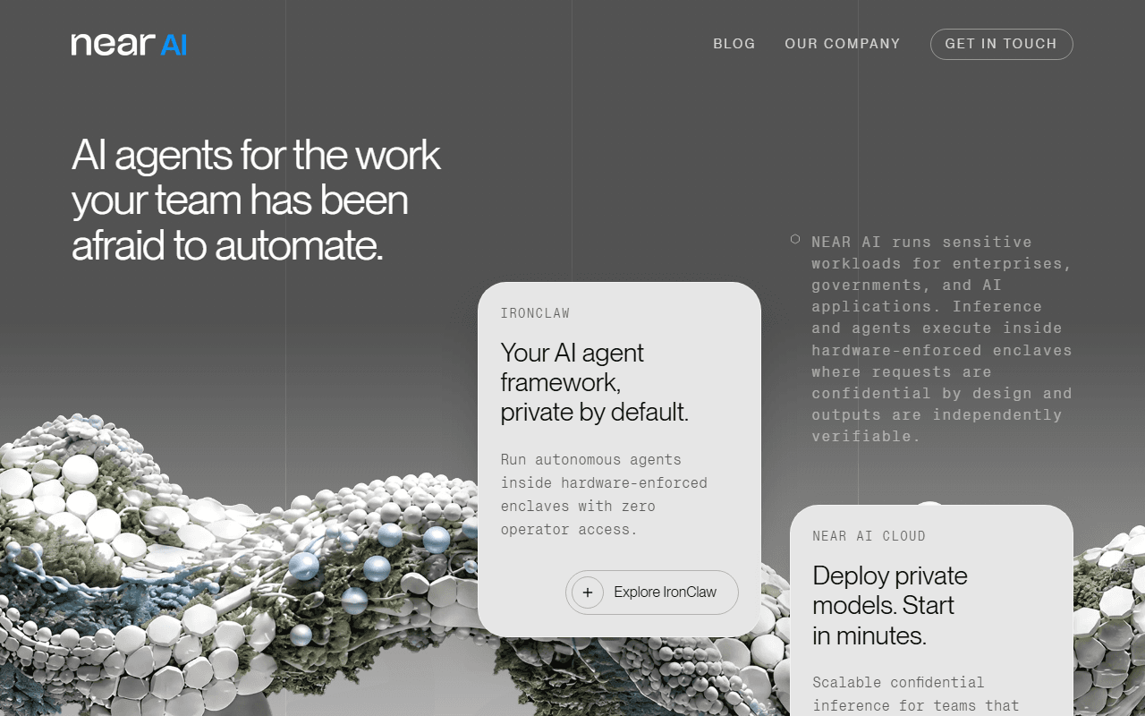 Nier sponsor landing page advertised on DeFi By Design