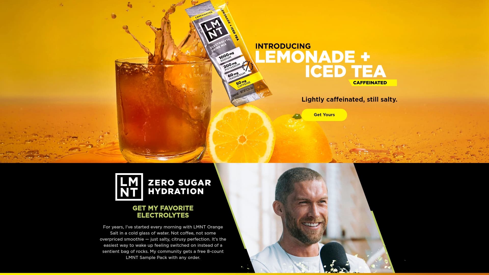 Element sponsor landing page advertised on Modern Wisdom