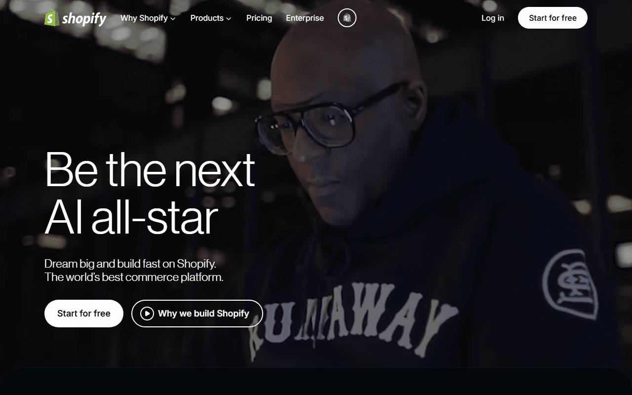 Shopify sponsor landing page advertised on Felger & Massarotti