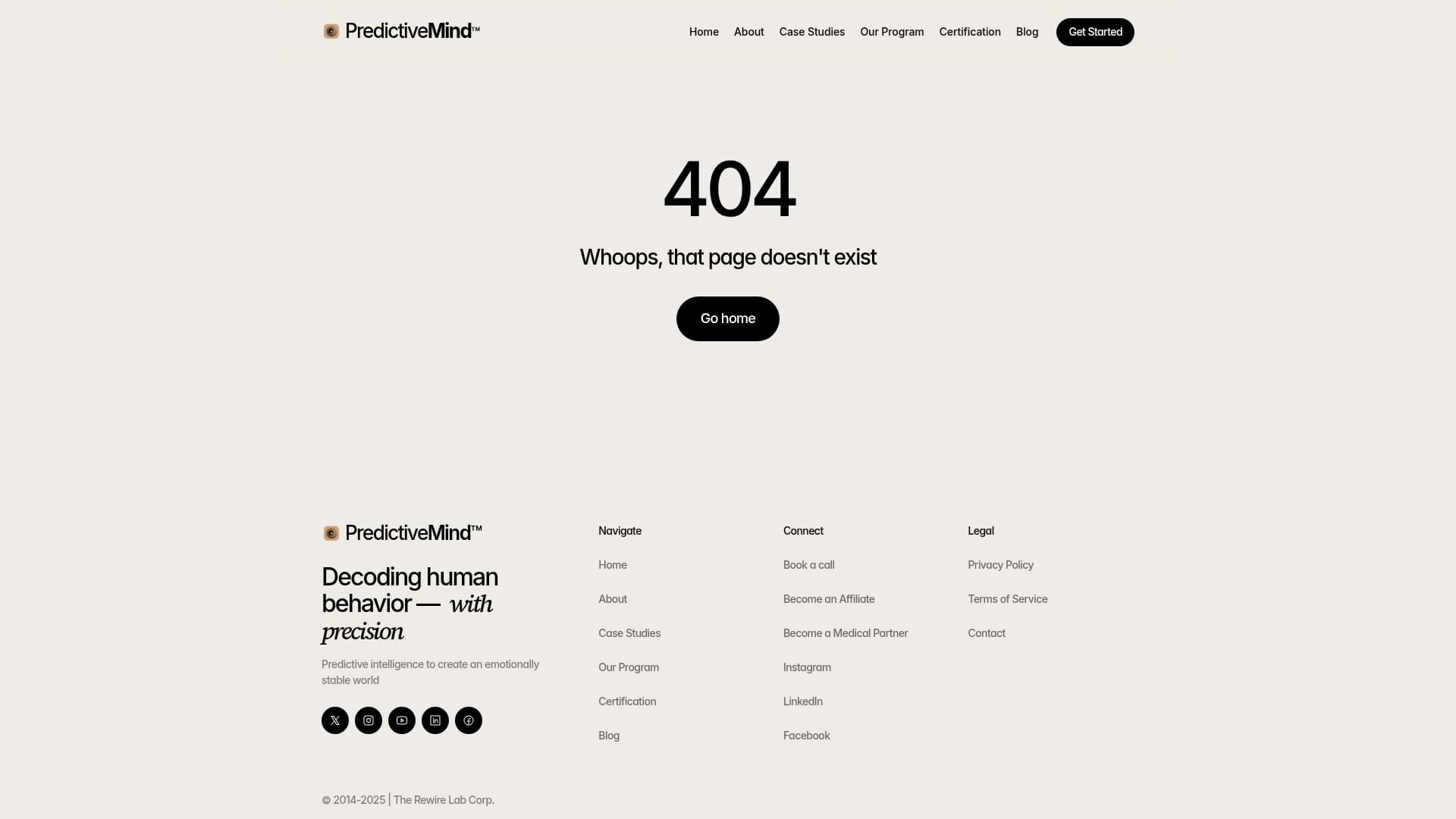 Predictive Mind sponsor landing page advertised on The Human Upgrade with Dave Asprey