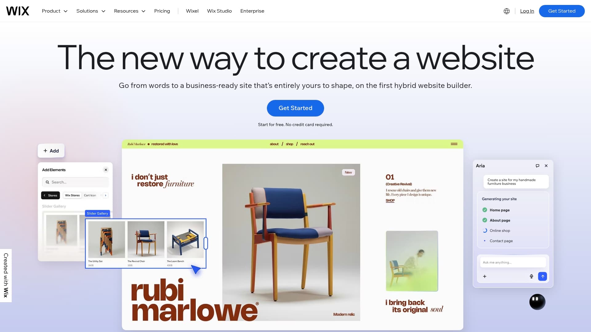 Wix sponsor landing page advertised on Ten Percent Happier with Dan Harris