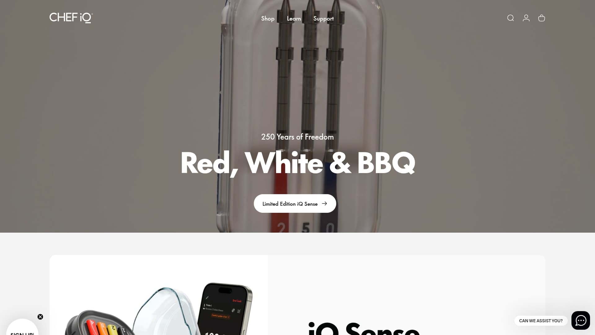 Chef IQ sponsor landing page advertised on Waveform: The MKBHD Podcast