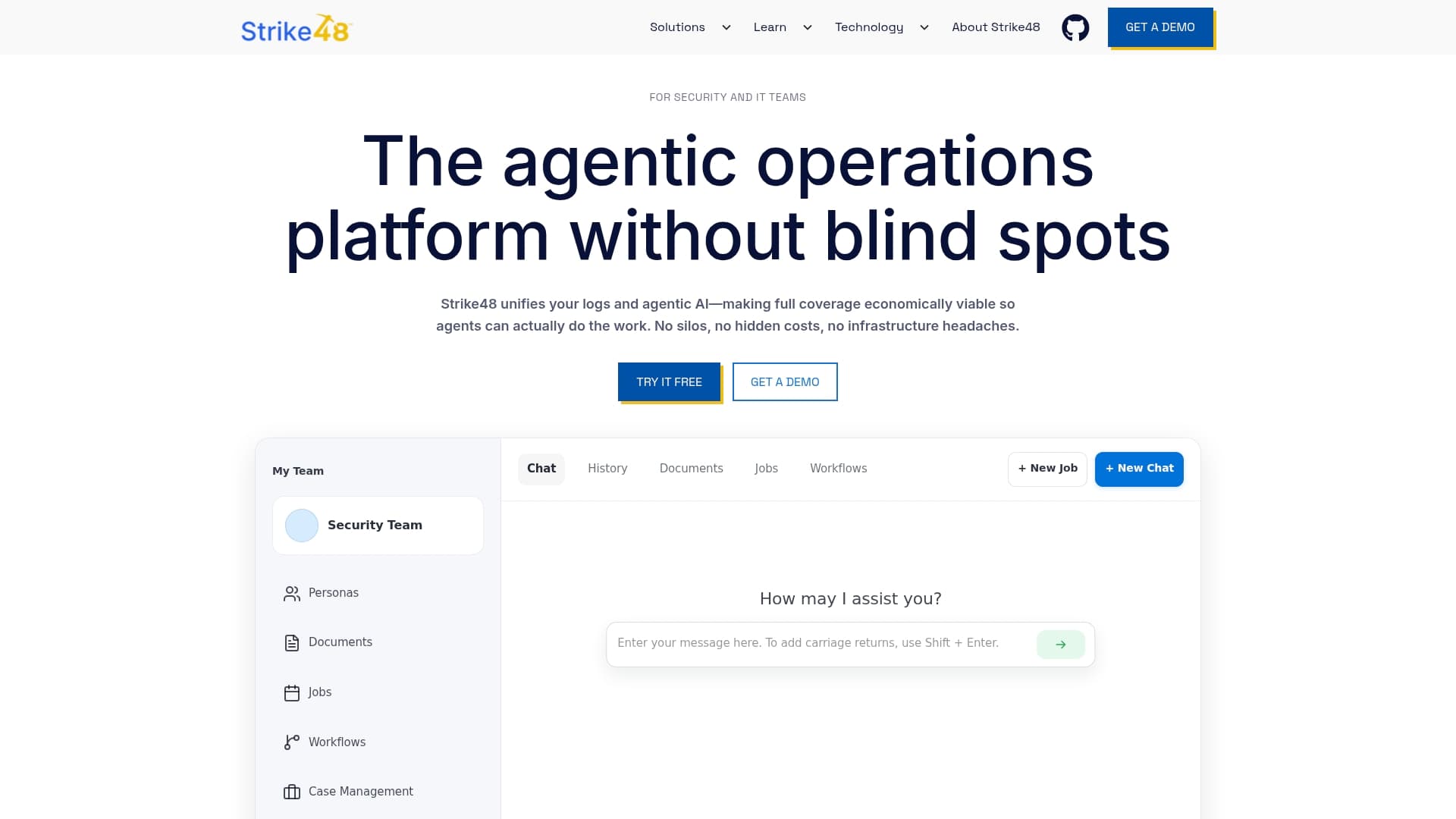 Strike 48 sponsor landing page advertised on CISO Series Podcast