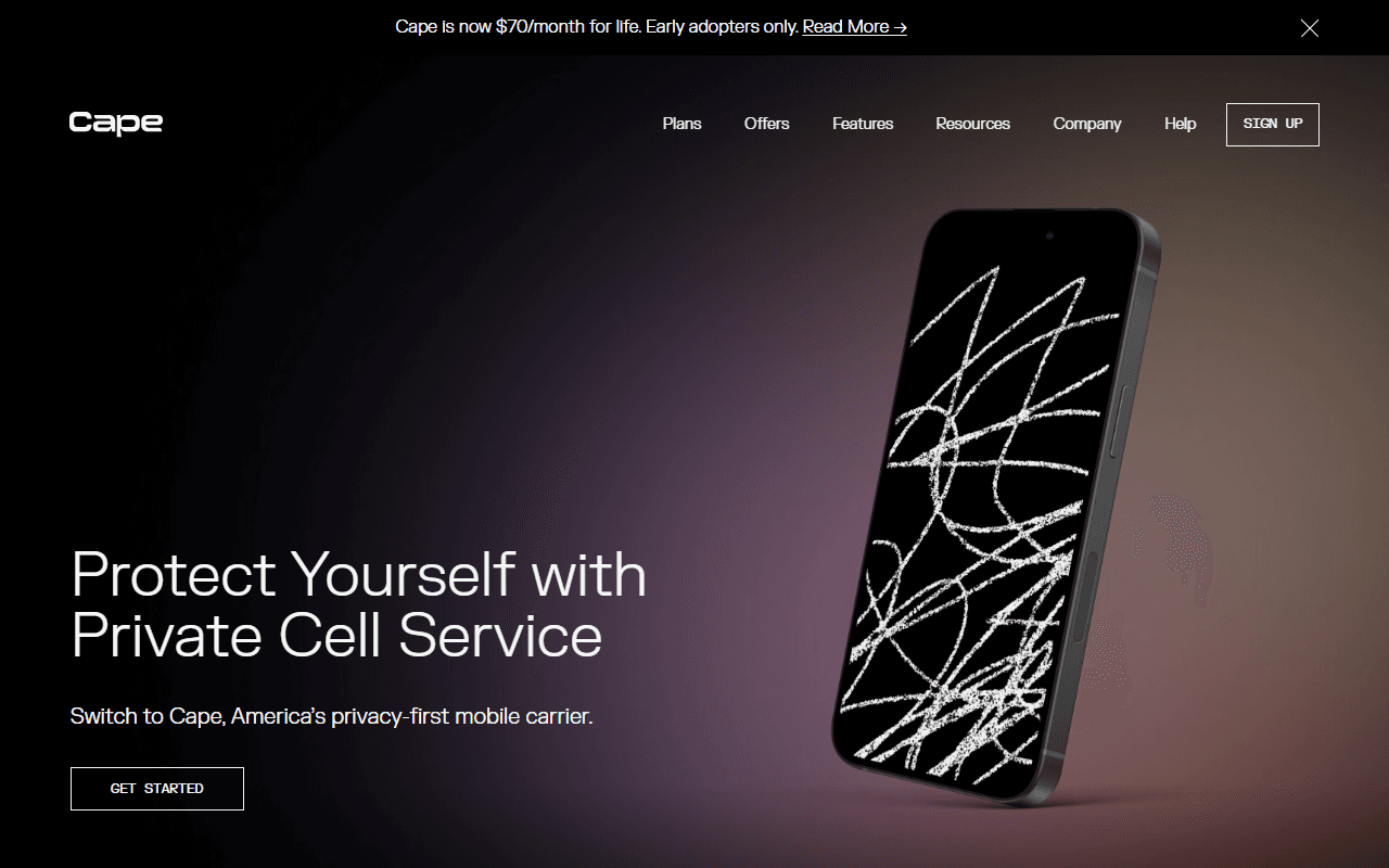 Cape sponsor landing page advertised on What Bitcoin Did