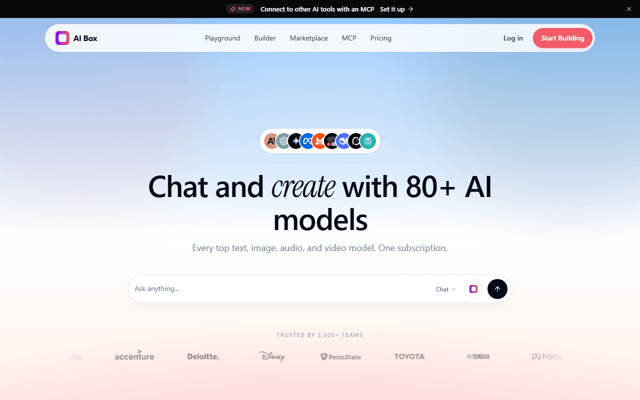 aibox.ai sponsor landing page advertised on AI Chat: ChatGPT, AI News, Artificial Intelligence, OpenAI, Machine Learning