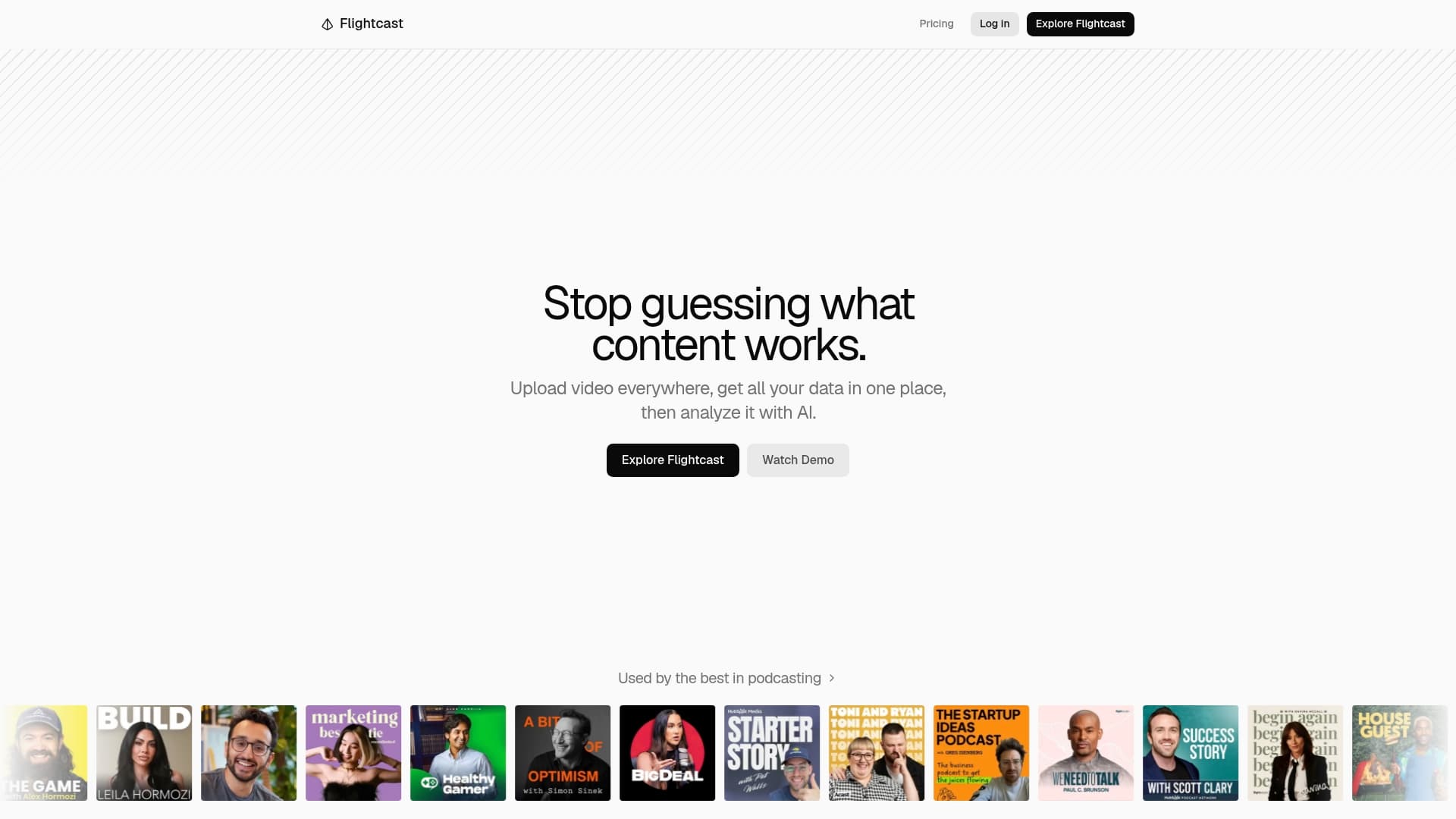 Flightcast sponsor landing page advertised on The Diary Of A CEO with Steven Bartlett