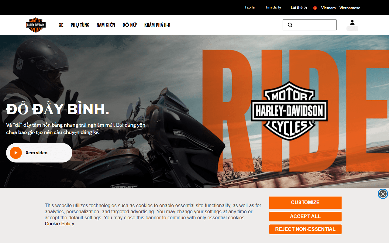 Harley Davidson sponsor landing page advertised on Two Ts In A Pod with Teddi Mellencamp and Tamra Judge