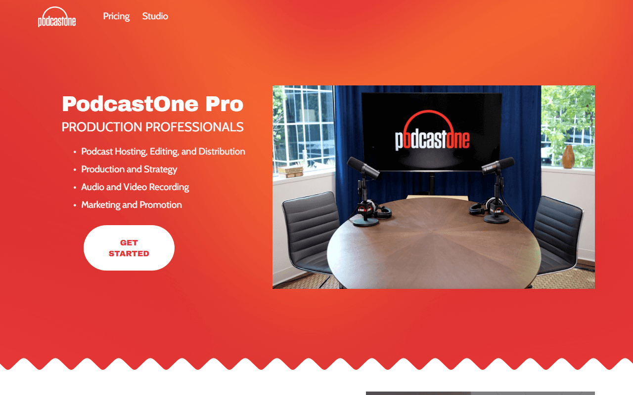 PodcastOne Pro sponsor landing page advertised on Adam Carolla Show