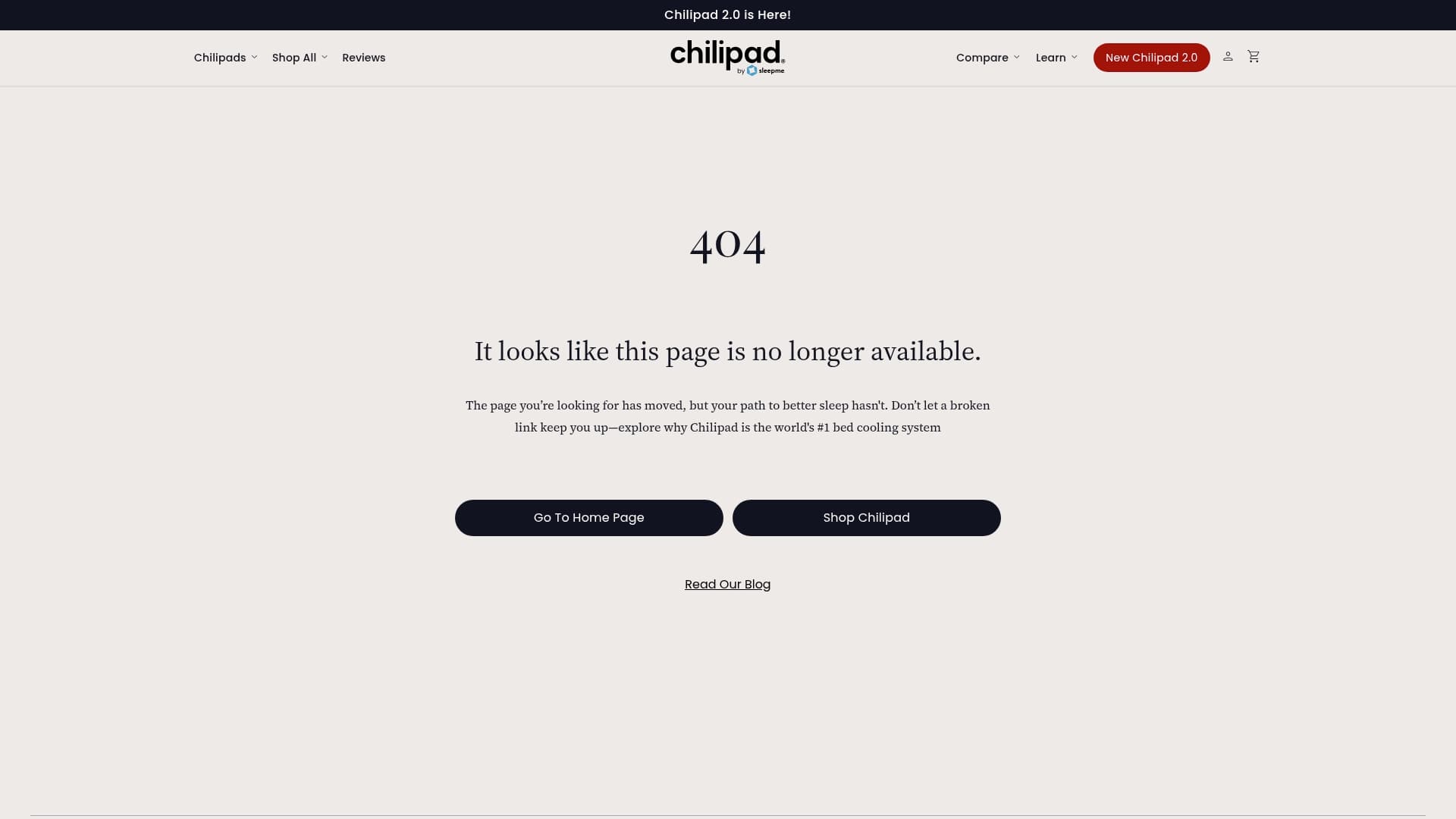 Sleep Me sponsor landing page advertised on Happier with Gretchen Rubin