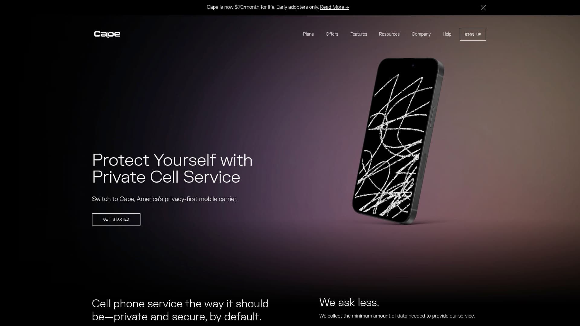 Cape sponsor landing page advertised on Jesse Michels