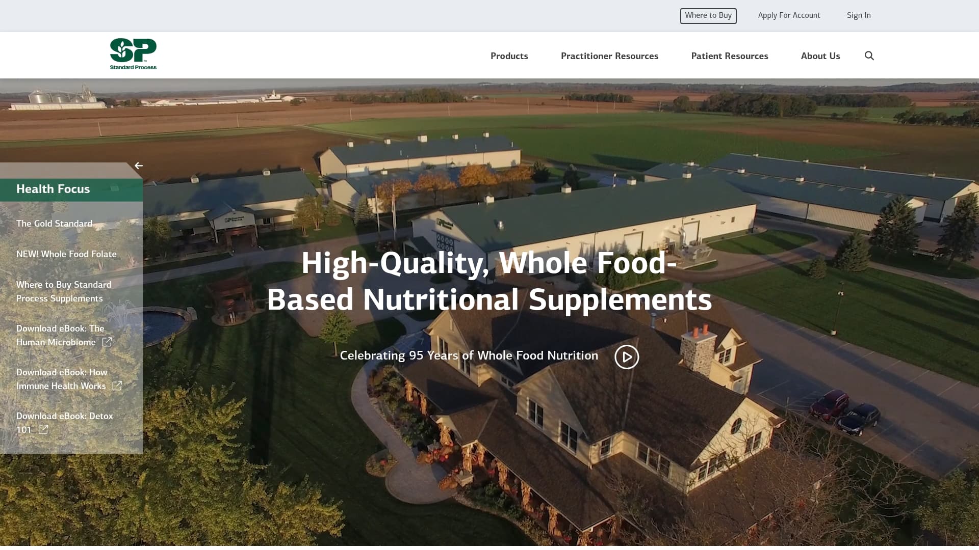 Standard Process sponsor landing page advertised on The Resetter Podcast with Dr. Mindy Pelz