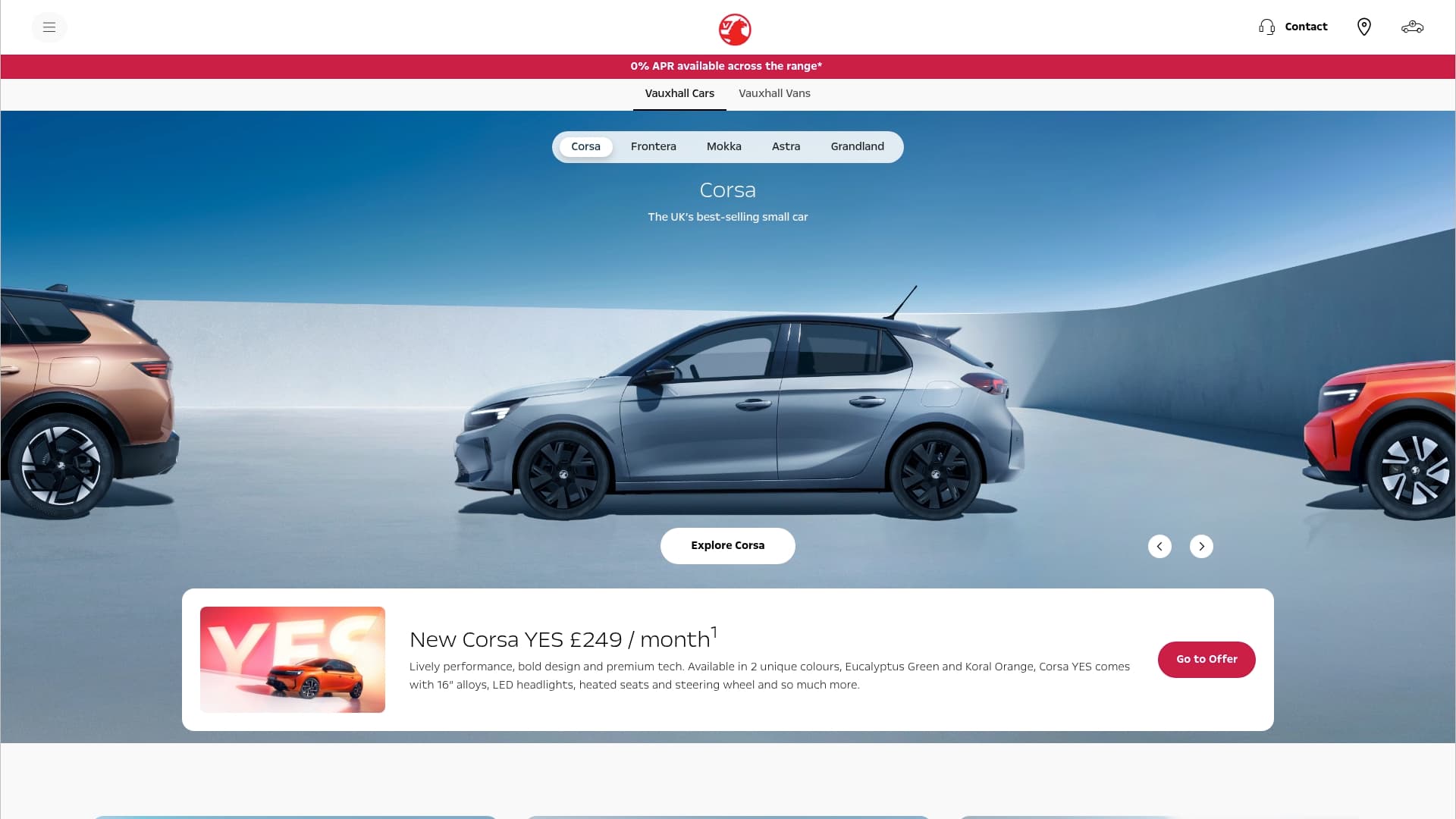 Vauxhall sponsor landing page advertised on The Rest Is Politics