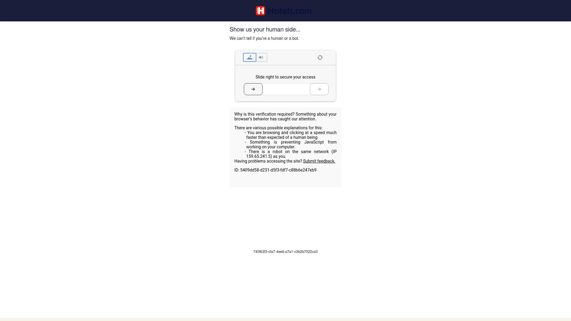 hotels.com sponsor landing page advertised on anything goes with emma chamberlain
