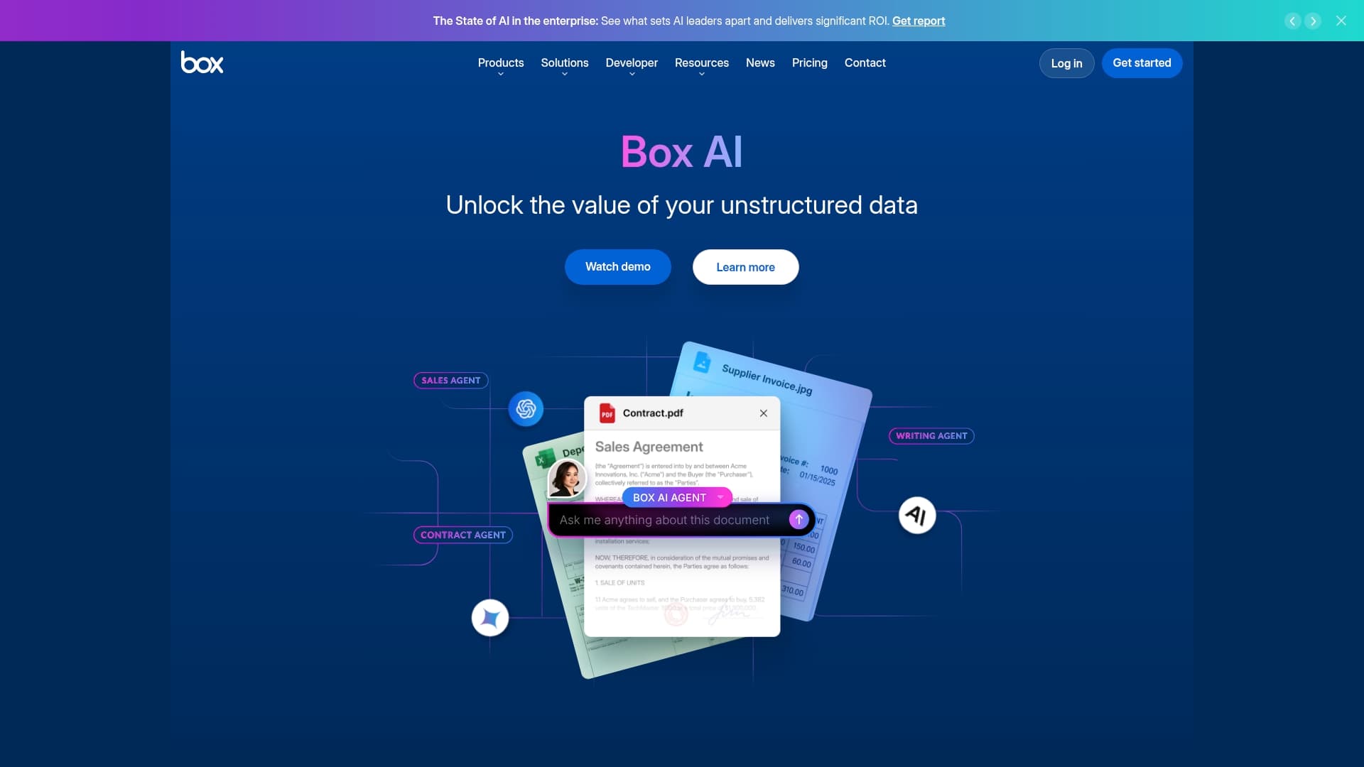 Box sponsor landing page advertised on This Week in Tech (Audio)