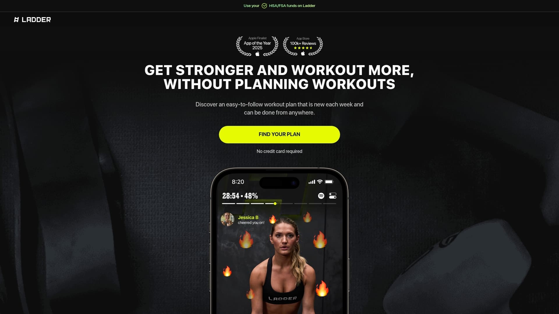 Ladder sponsor landing page advertised on The Toast
