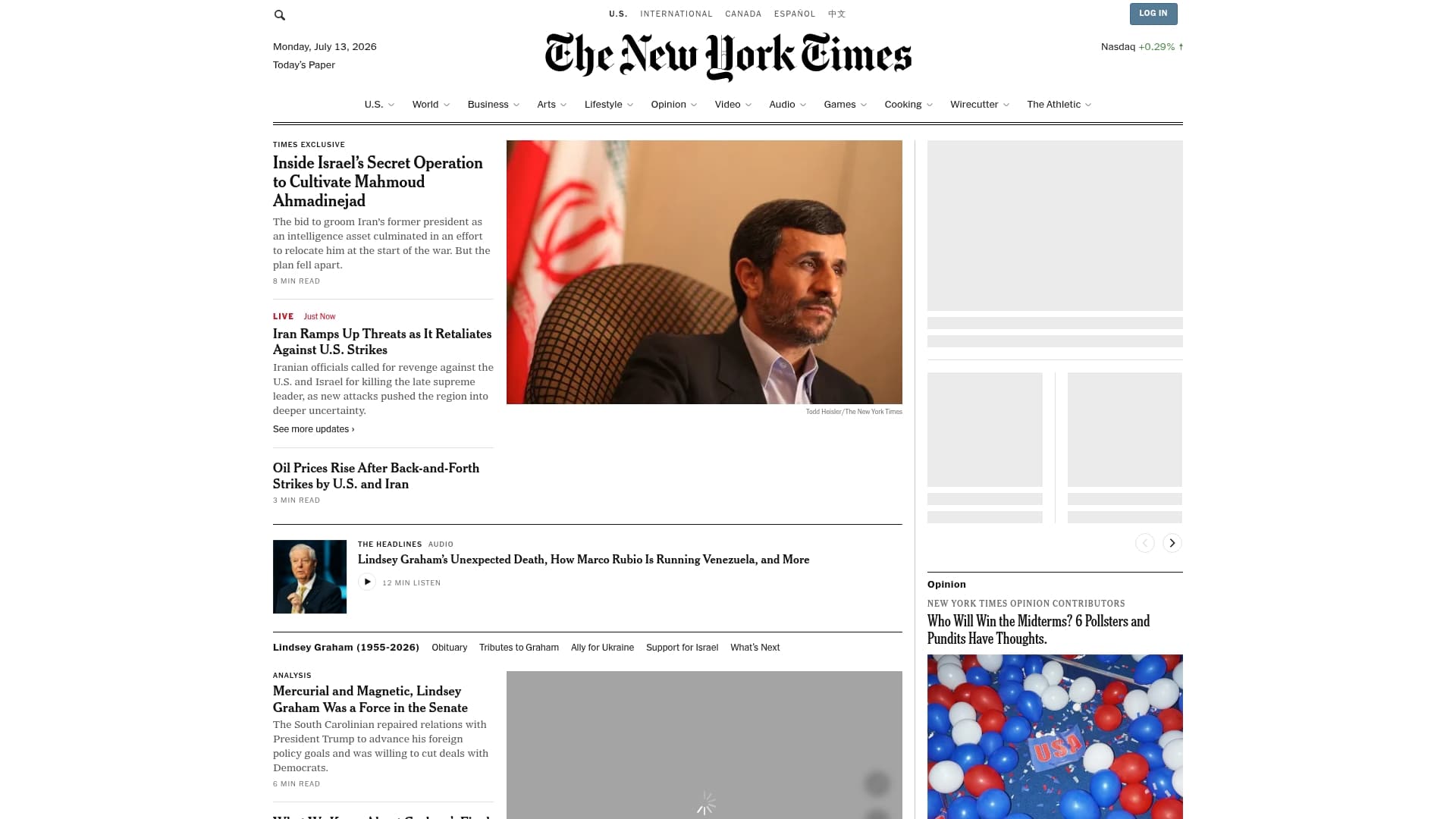 The New York Times sponsor landing page advertised on The Daily