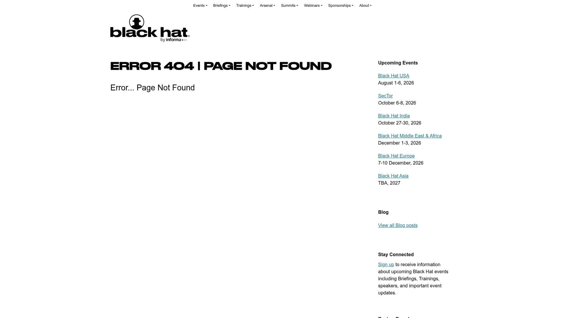 Black Hat USA sponsor landing page advertised on This Week in Tech (Audio)