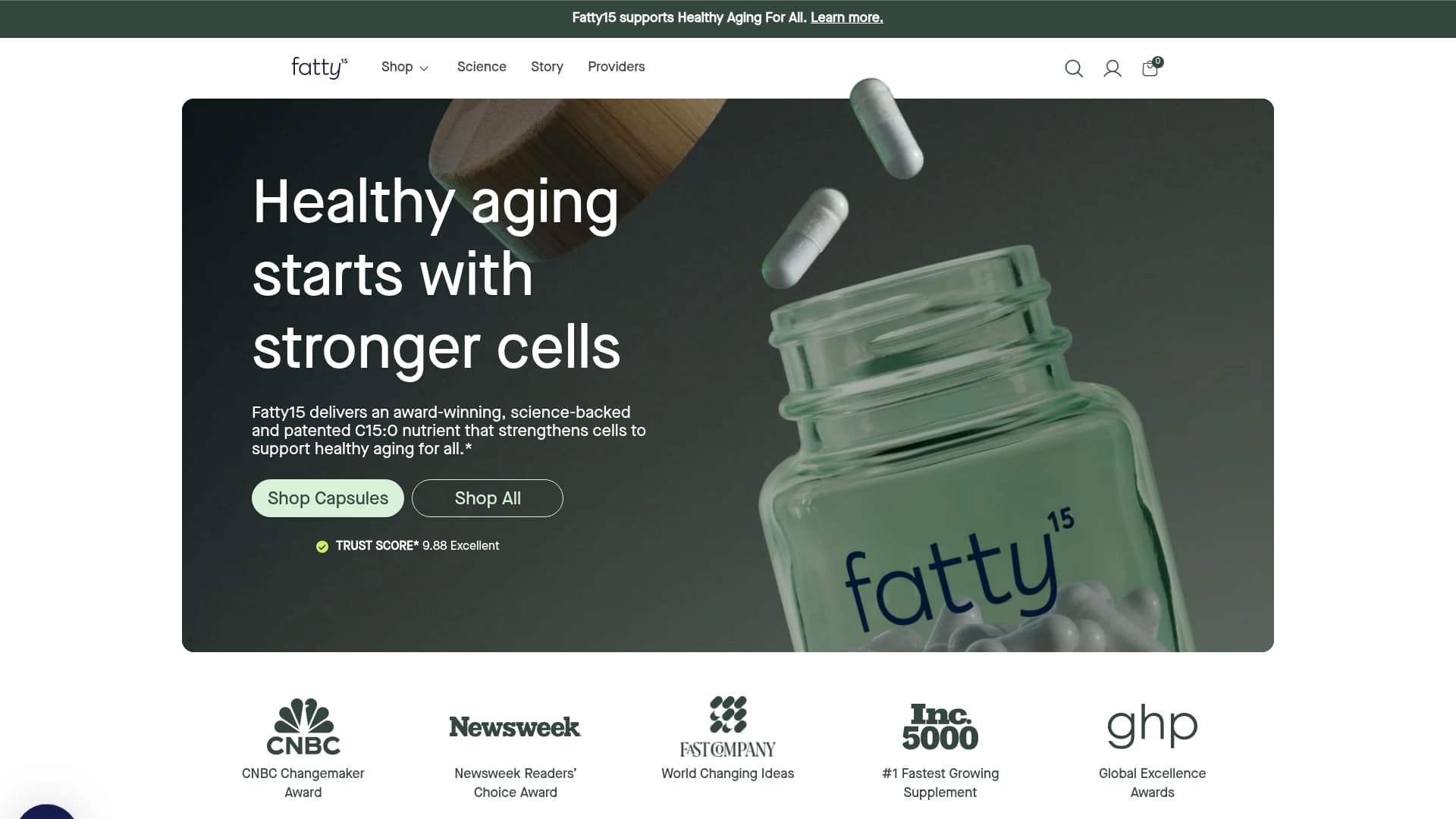 Fatty 15 sponsor landing page advertised on Bongino Report Early Edition with Evita