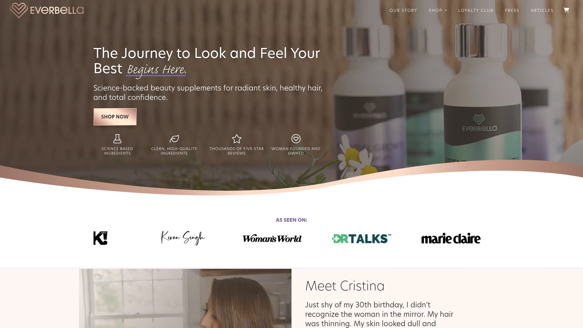 Everbella sponsor landing page advertised on Dr. Jockers Functional Nutrition