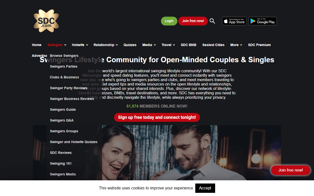SDC.com sponsor landing page advertised on Strictly Anonymous Confessions