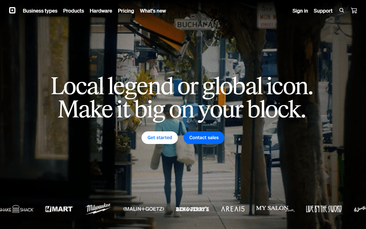 Square sponsor landing page advertised on The Tamsen Show
