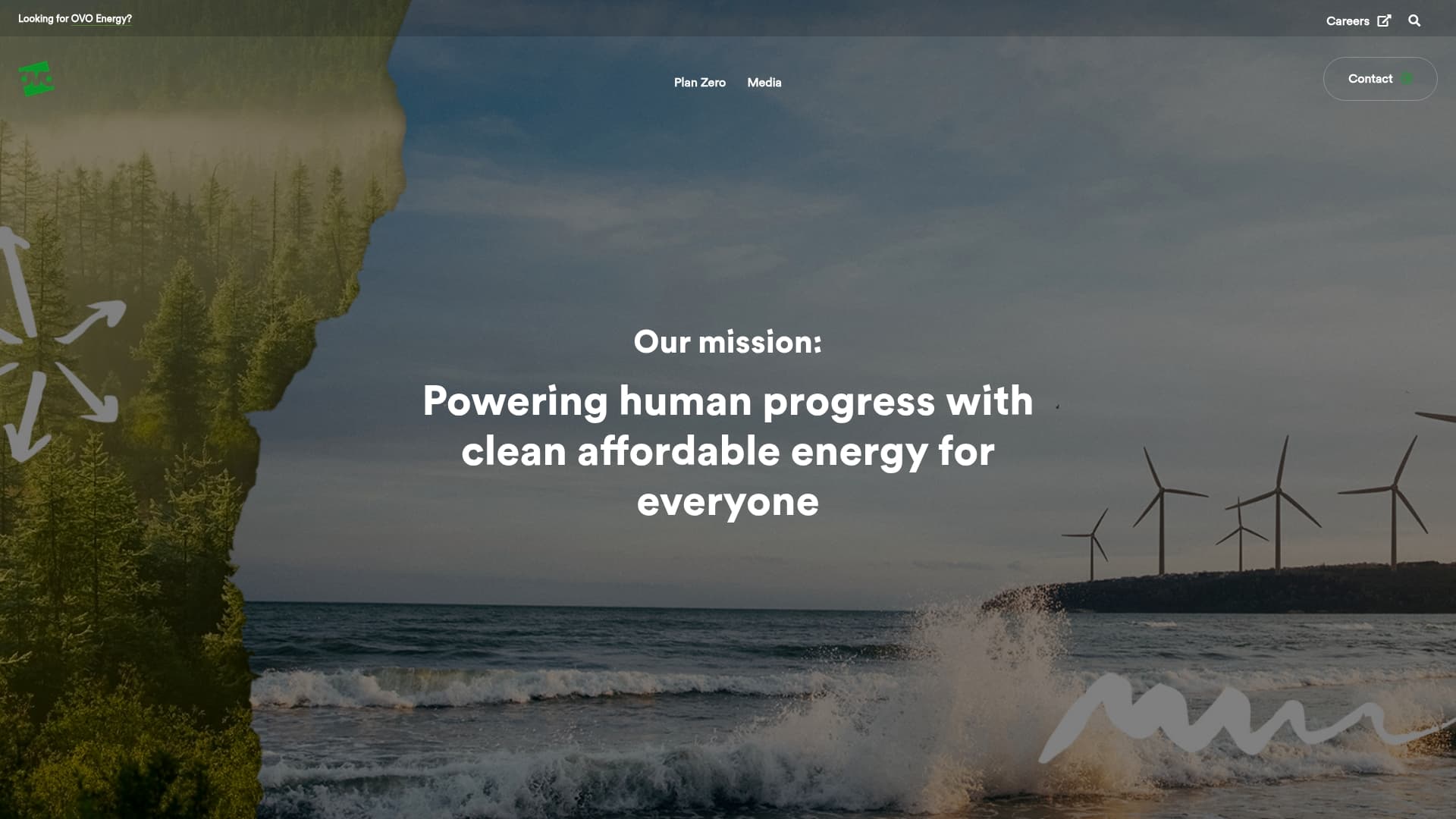 OVO sponsor landing page advertised on The Power Trip