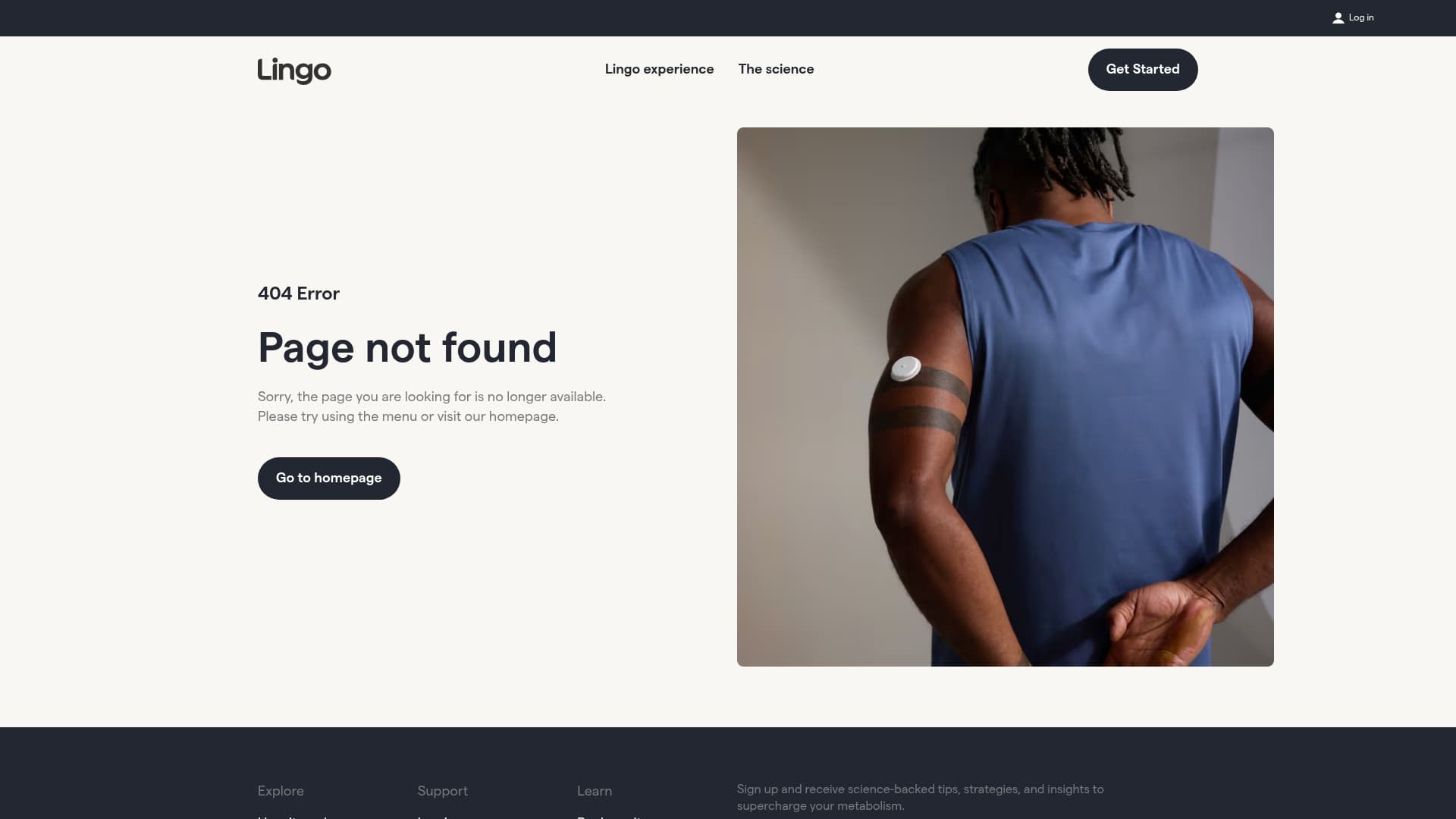 Lingo sponsor landing page advertised on Huberman Lab