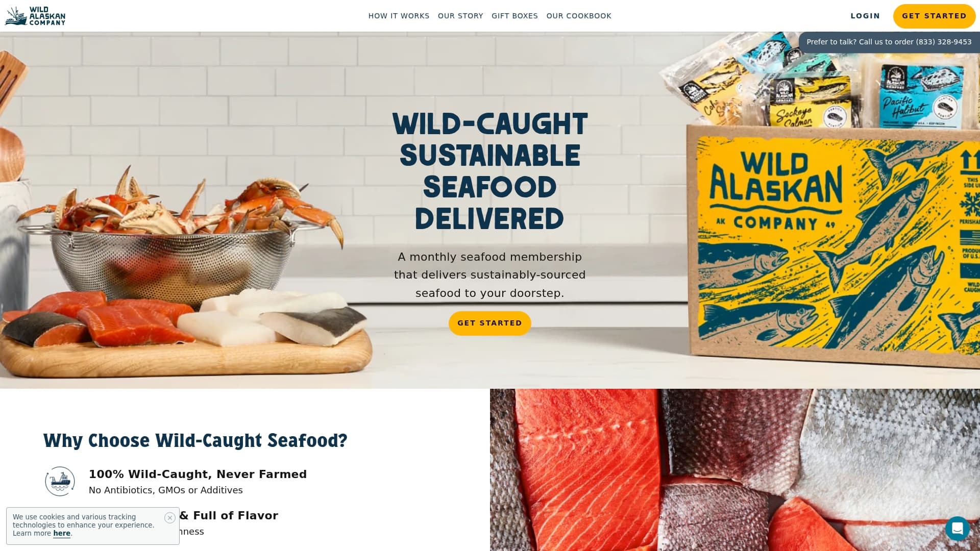Wild Alaskan Company sponsor landing page advertised on Pod Save America