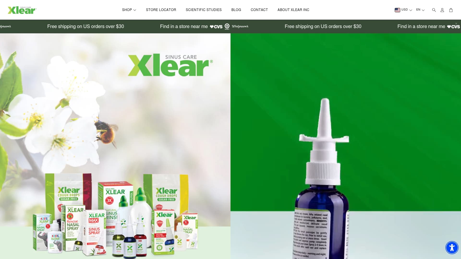 Xlear sponsor landing page advertised on Dr. Bob Martin Show