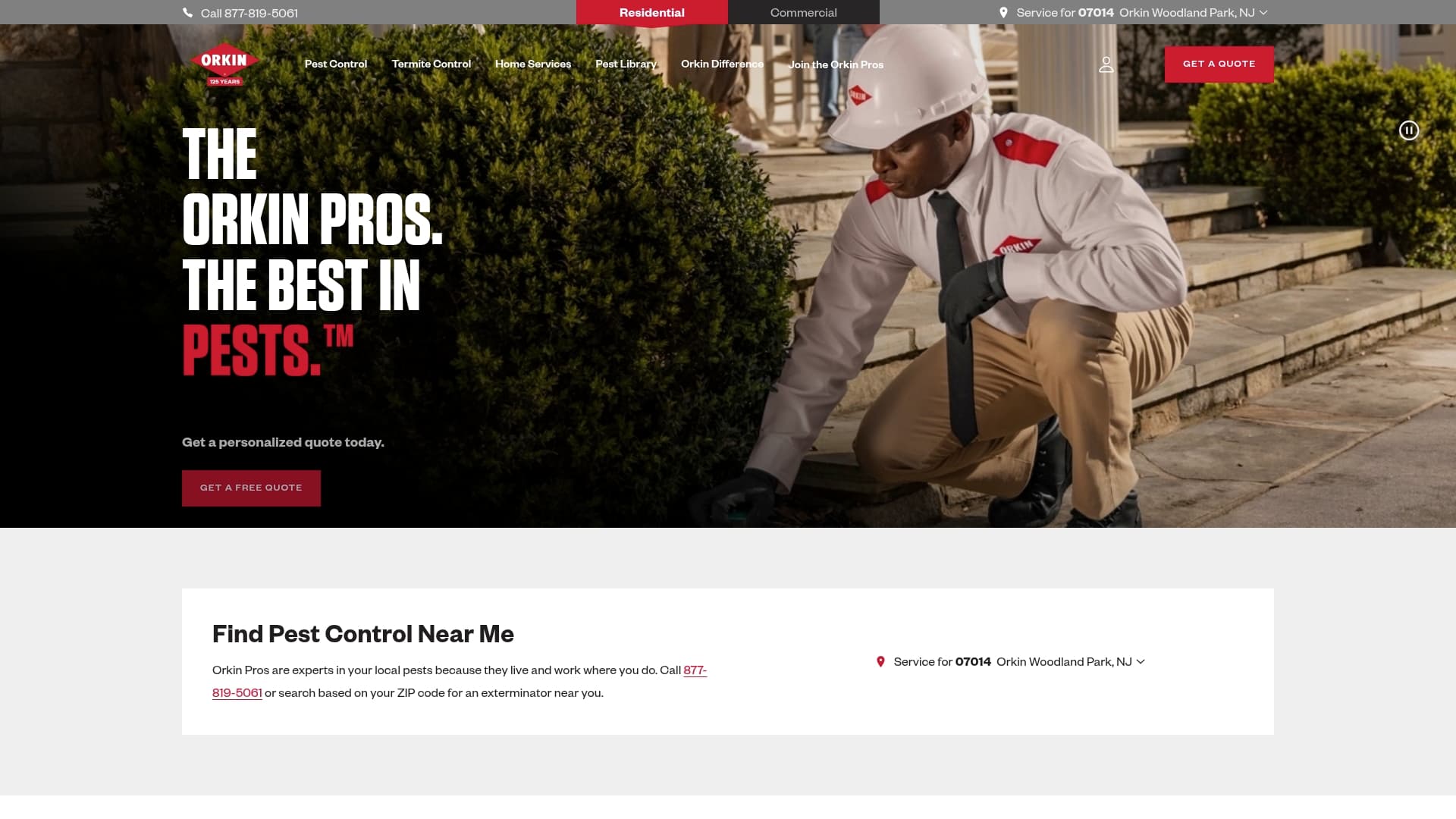 Orkin sponsor landing page advertised on The Dan Le Batard Show with Stugotz
