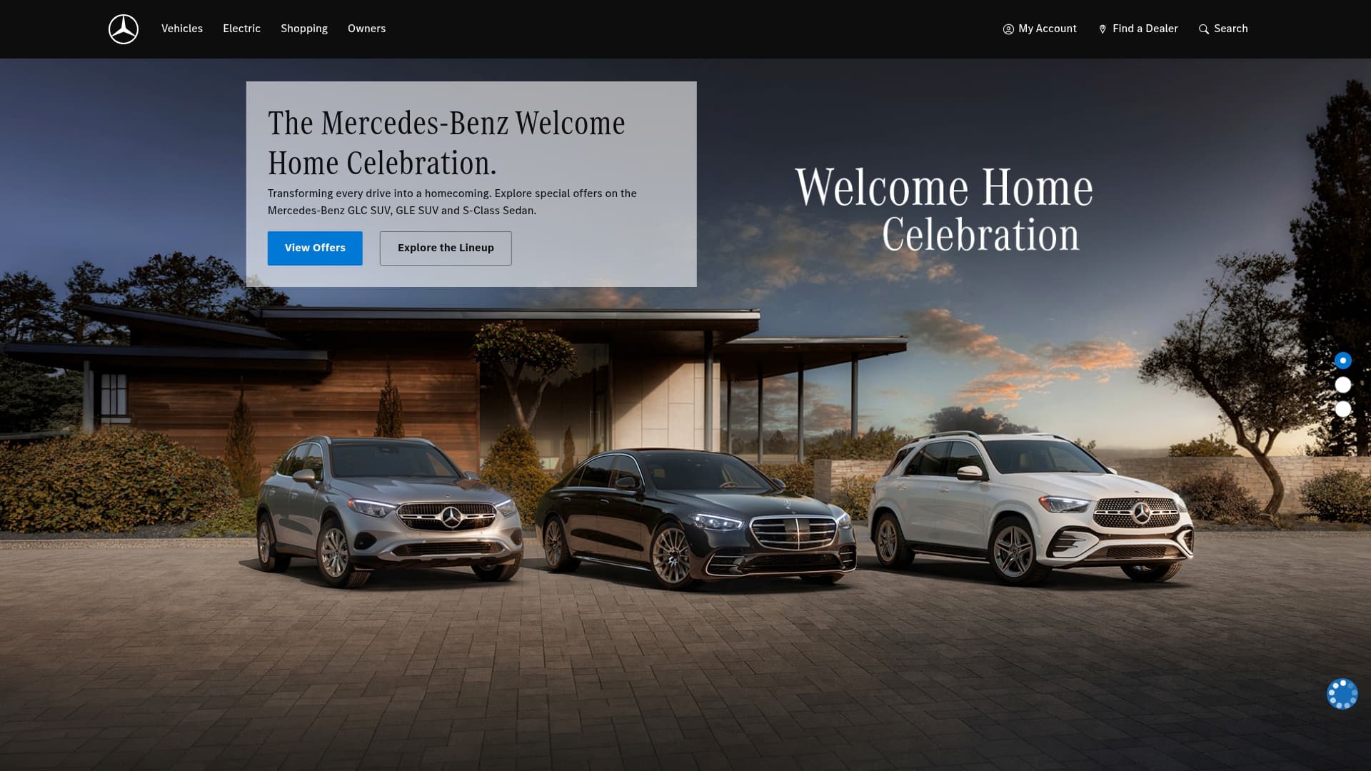 Mercedes-Benz sponsor landing page advertised on The Shotgun Start