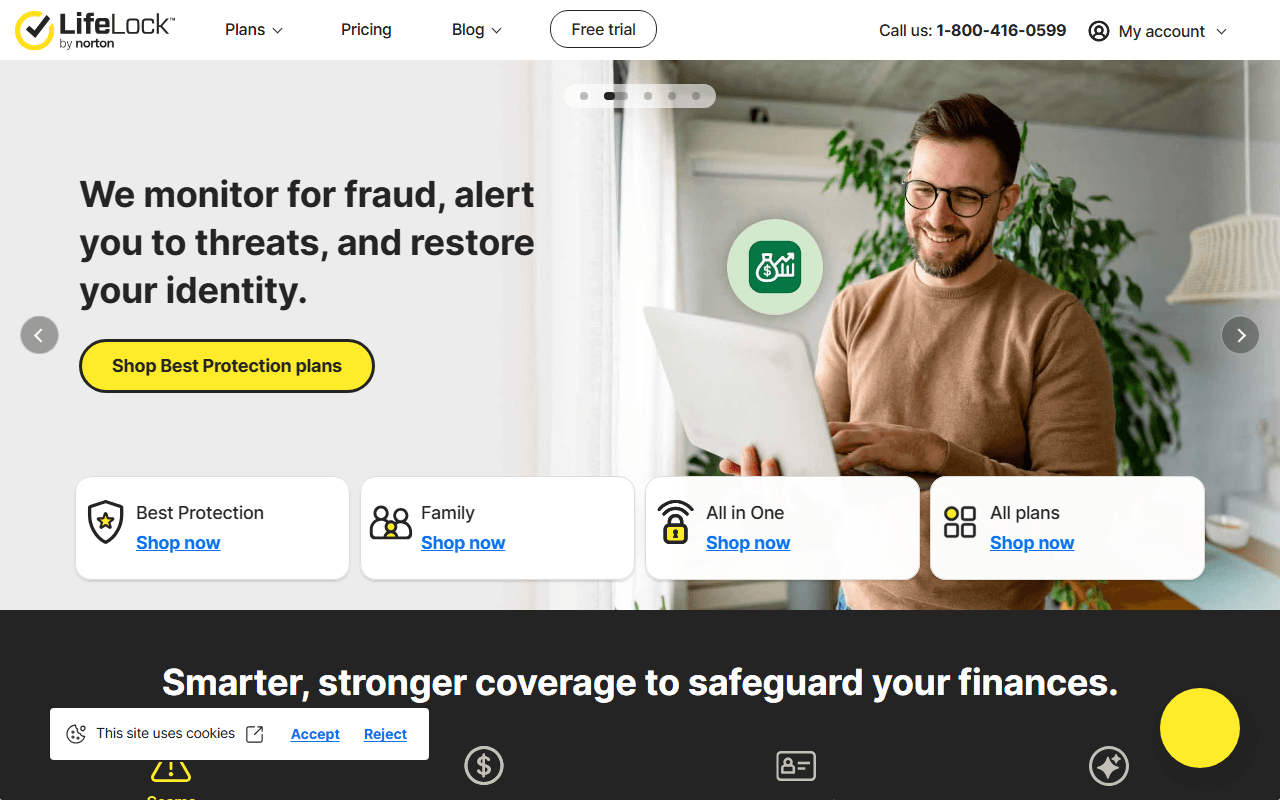LifeLock sponsor landing page advertised on Real Ghost Stories Online