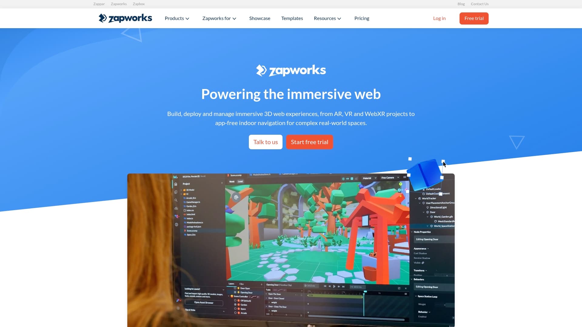 Zapper sponsor landing page advertised on This Week in XR Podcast, screenshot 1 of 2