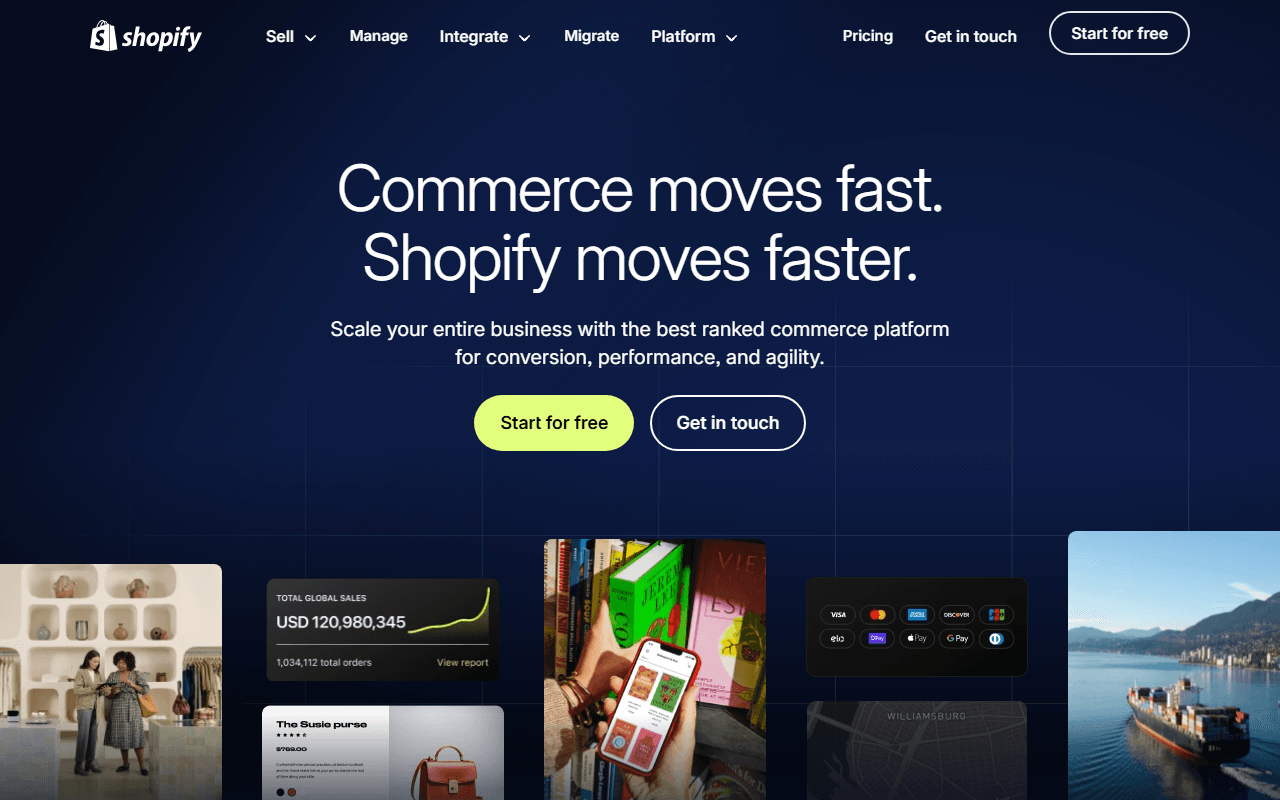 Shopify sponsor landing page advertised on The Commentary Magazine Podcast