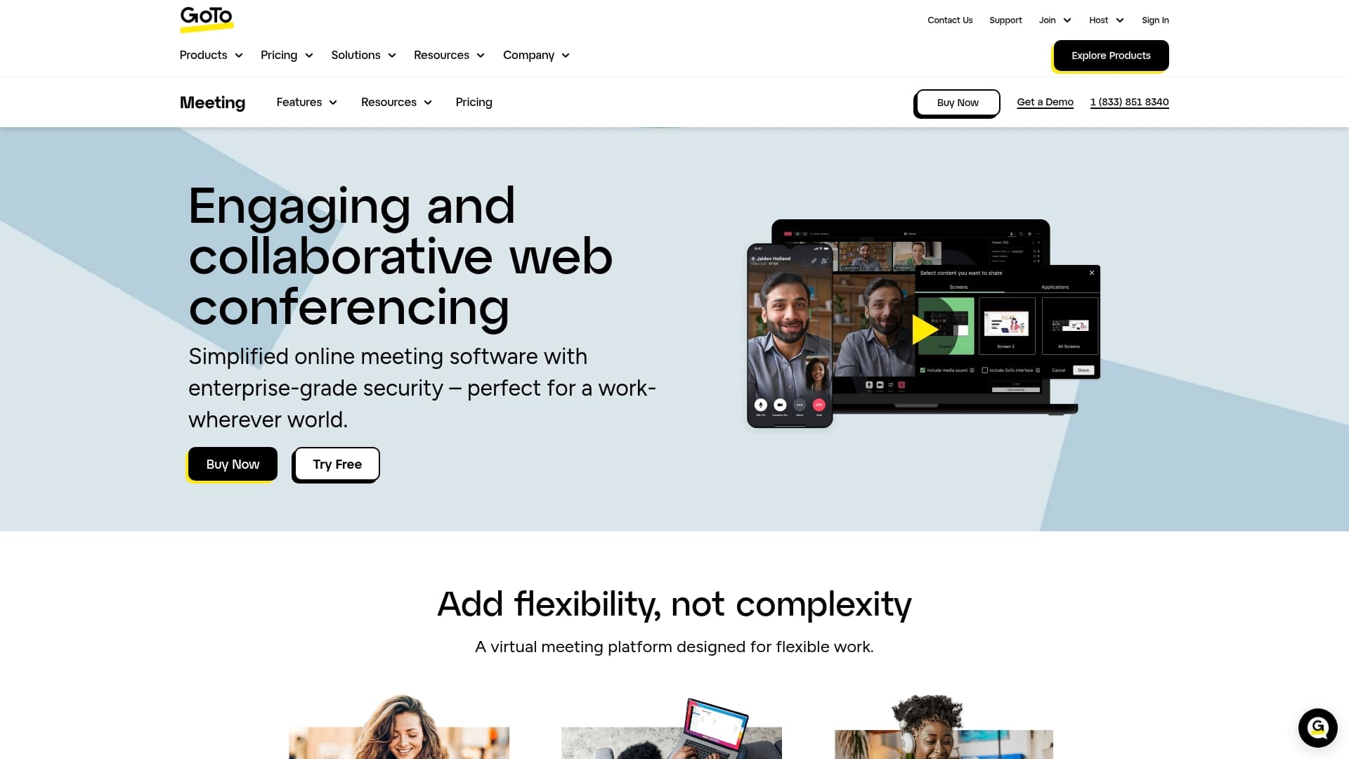 GoToMeeting sponsor landing page advertised on Adam Carolla Show