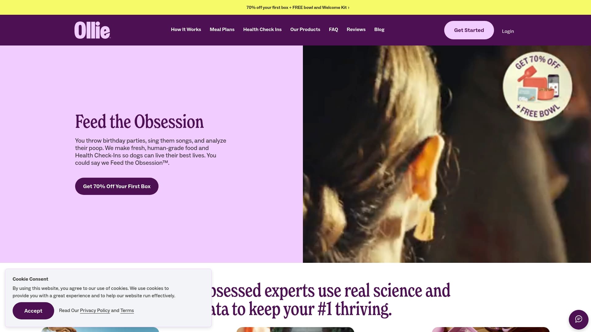 Ollie sponsor landing page advertised on unPAUSED with Dr. Mary Claire Haver