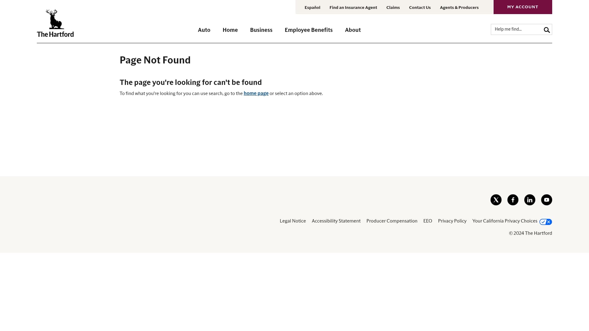 The Hartford sponsor landing page advertised on Odd Lots